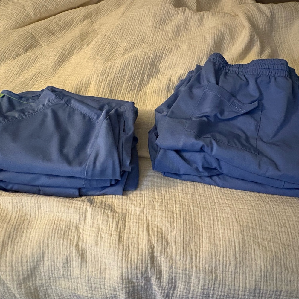 Healing Hands Blue Scrub Set